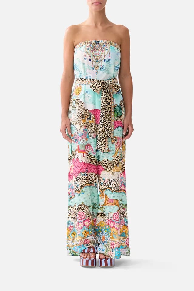 Camilla eBoutique TIE WAIST STRAPLESS JUMPSUIT MINIATURE MOMENTS, image 1 of 1 from CAMILLA