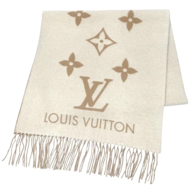 Louis Vuitton Scarf Reykjavik 100% Cashmere Monogram With Fringe 170 45 in Cashmere from The Reluxe, photo 1 of 1