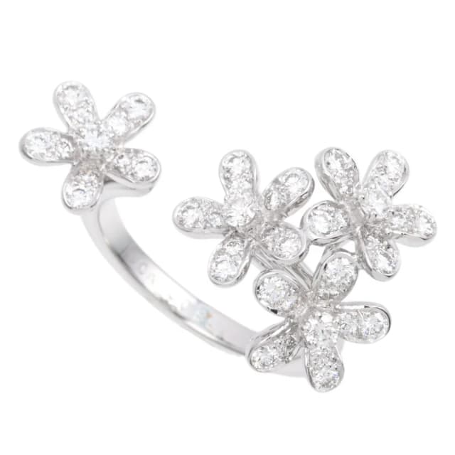 Van Cleef & Arpels 18K Diamond Socrates Ring #53 White Gold from VINTAGE QOO TOKYO, photo 1 of 1