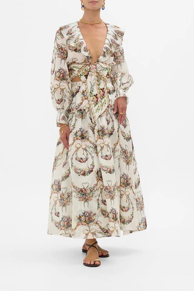Camilla eBoutique FITTED WAIST GATHERED SKIRT WITH LINING DRESSING ROOM DRAMA, image 1 of 1 from CAMILLA