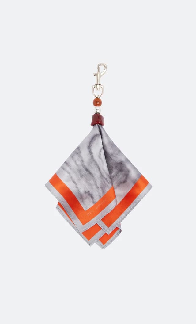 Bec&Bridge ETIENNE SCARF KEYRING - WOODGRAIN/PERSIMMON, image 1 of 1 from BEC + BRIDGE