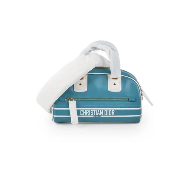 Dior Small Vibe Zip Bowling Bag Aqua in Leather from The Purse Affair, photo 1 of 1