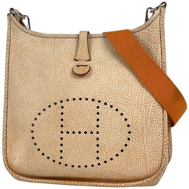 Hermès Evelyne 1 PM Logo Shoulder Bag Dalmatian Buffalo Kippa from The Reluxe, photo 1 of 1