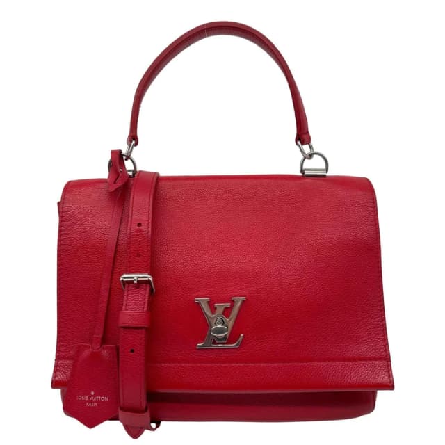 Louis Vuitton Lockme II Leather Top Handle Shoulder Bag Red in Red Leather from Dallas Designer Handbags, photo 1 of 1