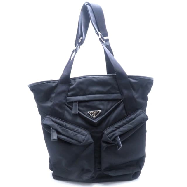 Prada Tote Black Nylon Leather in Black Nylon from The Reluxe, photo 1 of 1