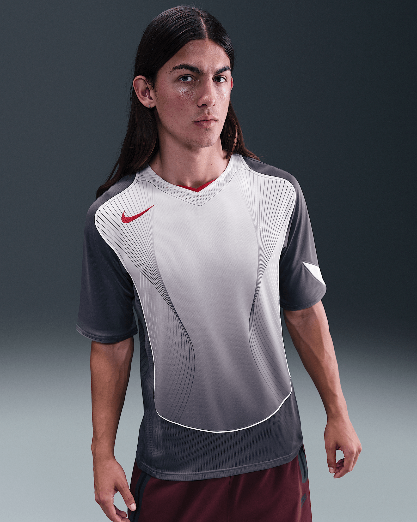 Nike Total 90 in Light Graphite/Sail/Gym Red/Gym Red, image 1 of 1 from Nike