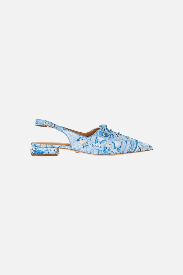 Camilla eBoutique ELENA LACE UP FRONT POINTED SLINGBACK DE NADA GRANADA, image 1 of 1 from CAMILLA
