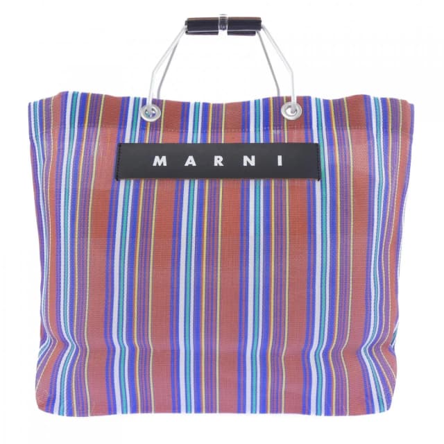 MARNI MARKET Striped Bag SHMHR08A0 BAG in BRAUN type Blue type TN296 from KOMEHYO, photo 1 of 1
