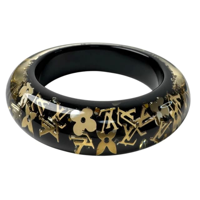 Louis Vuitton Bracelet Ankle John GM Bangle Noir in Black Resin from The Reluxe, photo 1 of 1