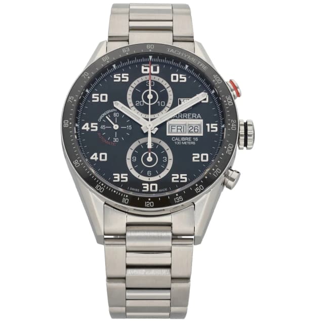 TAG Heuer Carrera CV2A1R 43mm Stainless Steel Watch from H&T, photo 1 of 1