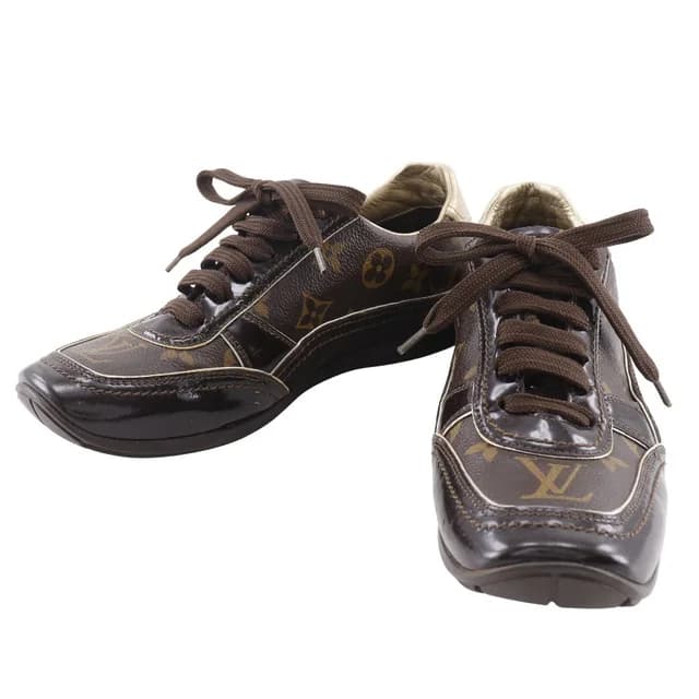Louis Vuitton Low-Cut Sneakers, Monogram Canvas x Patent Leather, Brown in Brown Patent leather from Elady, photo 1 of 1