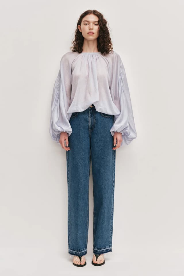 AJE Anistone Blouse in FRENCH BLUE, image 1 of 1 from Aje