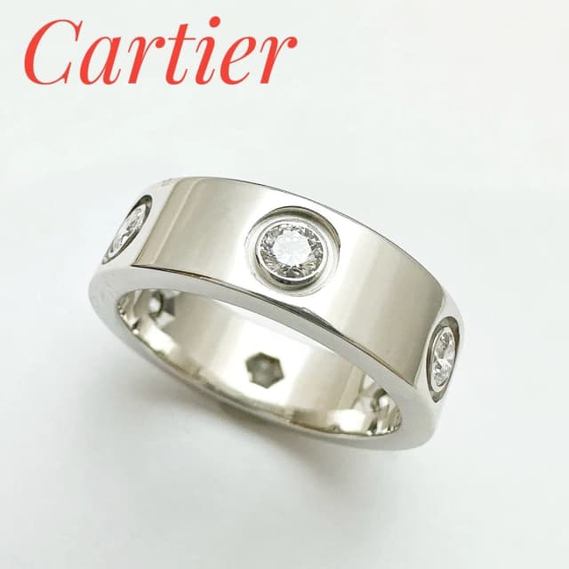 Cartier Love Full Diamond White Gold Ring in White from The Reluxe, photo 1 of 1