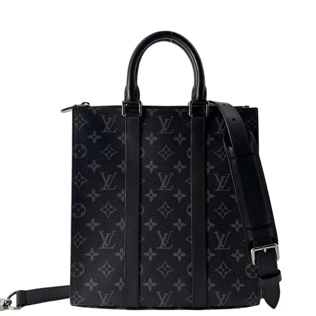 Louis Vuitton Monogram Eclipse Sac Plat Cross Tote Bag in Leather from The Reluxe, photo 1 of 1