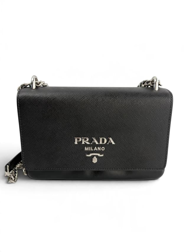 Prada Black Leather Crossbody in Black Leather from Season 2 Consign, photo 1 of 1