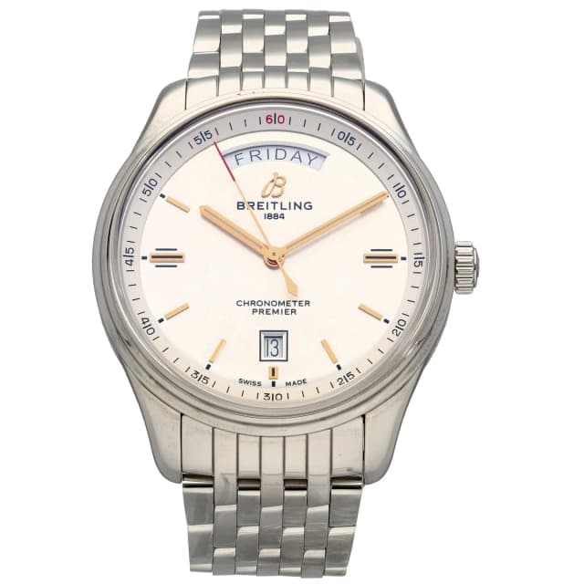 Breitling Premier Day-Date A45340 40mm Stainless Steel Watch from H&T, photo 1 of 1
