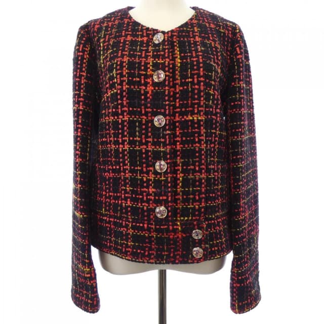 Chanel Collarless Jacket Black in Black Cashmere from The Reluxe, photo 1 of 1