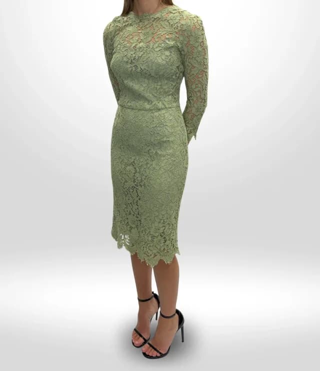 Dolce & Gabbana Lace Midi Dress Size 8 in Green from Revivre, photo 1 of 1