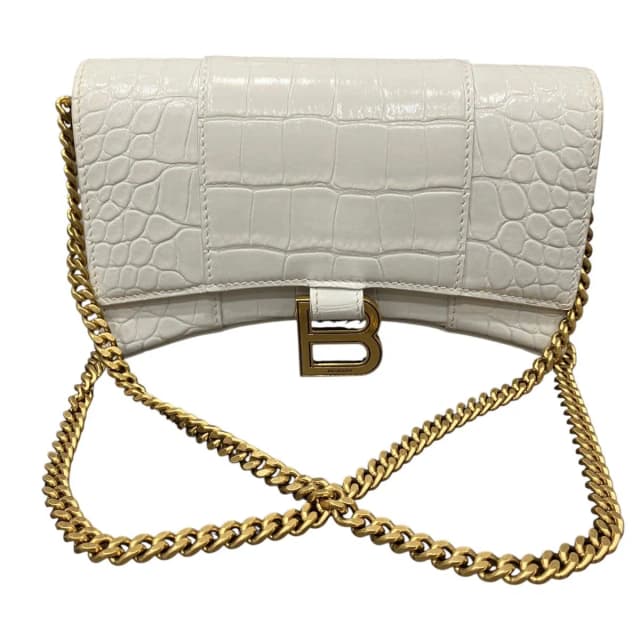 Balenciaga Hourglass Chain Wallet Shoulder Bag Leather in Leather from The Reluxe, photo 1 of 1