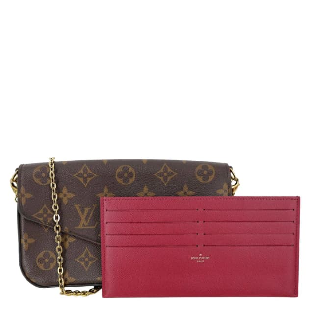 Louis Vuitton Felicie Pochette Monogram Canvas Crossbody Bag Brown in Brown Coated canvas from Dallas Designer Handbags, photo 1 of 1