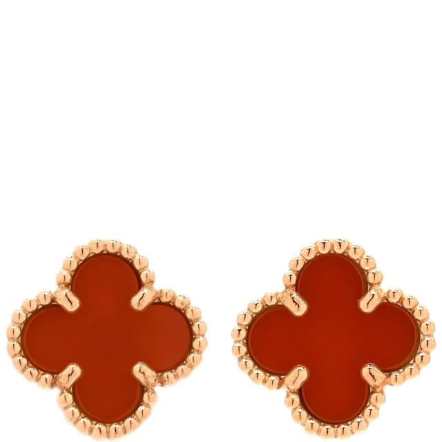 Van Cleef & Arpels Earrings Sweet Alhambra Red Rose Gold 18k 18 in Red from The Reluxe, photo 1 of 1