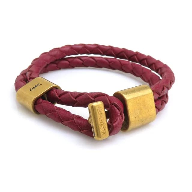 Saint Laurent Bracelet Burgundy in Burgundy Leather from The Reluxe, photo 1 of 1
