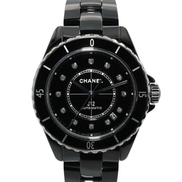 Chanel J12 12P Watch Diamond Black Ceramic in Black Ceramic from The Reluxe, photo 1 of 1