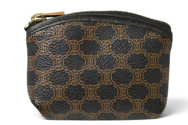 Celine Coin Purse Vintage Macadam Mini Pouch Black Brown in Black from The Reluxe, photo 1 of 1