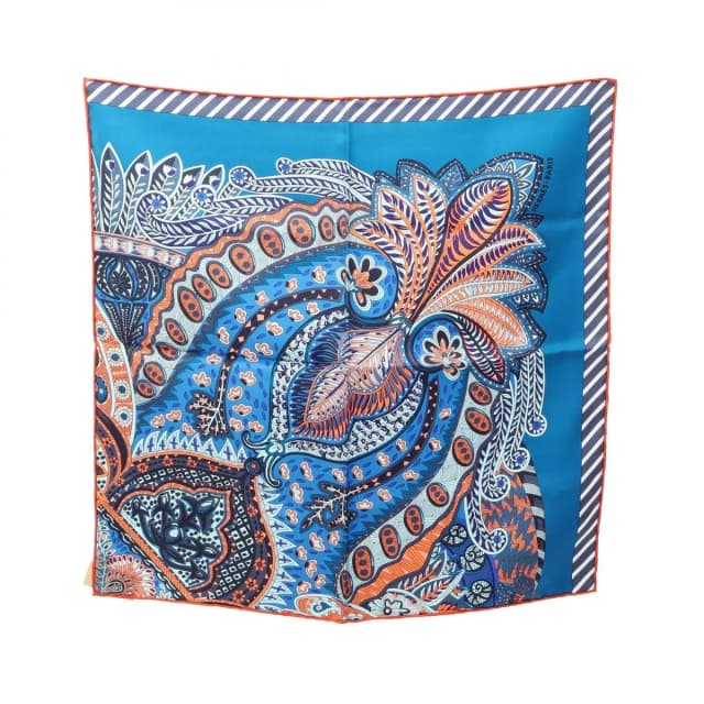 Hermès Scarf Petit Carre 45 Gavroche Maharani's Garden Silk Mahara in Silk from The Reluxe, photo 1 of 1