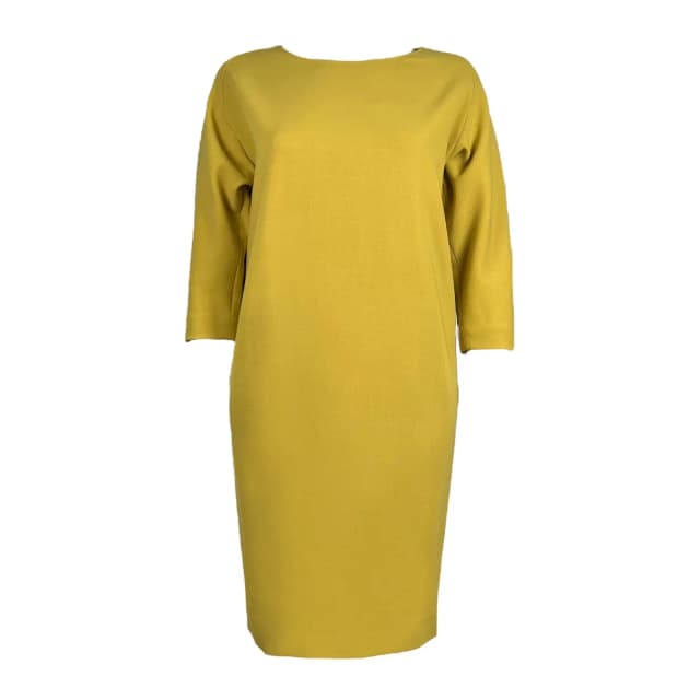 Max Mara Virgin Wool Dress in Mustard Virgin Wool from Designer Archives, photo 1 of 1