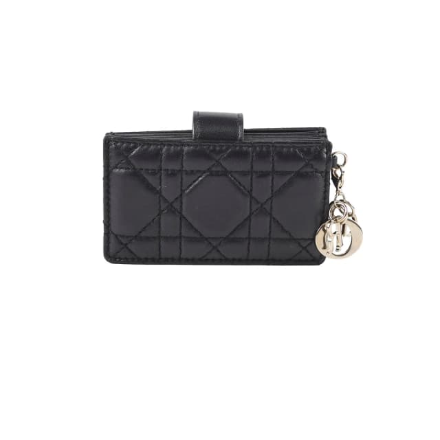 Dior Jasmine Black Card Holder in Black Lambskin from The Purse Affair, photo 1 of 1