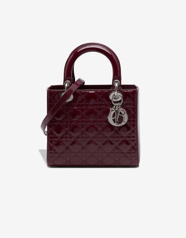 Dior Lady Medium Patent Bordeaux in Red Patent leather from SACLÀB, photo 1 of 1