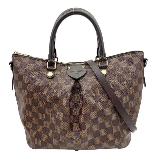 Louis Vuitton Siena MM Damier Ebene Shoulder Bag Brown in Brown Canvas from Dallas Designer Handbags, photo 1 of 1