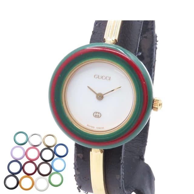 Gucci Change Bezel 11/12 White Bangle Watch Replacement 15 Pieces Quartz in White from The Reluxe, photo 1 of 1