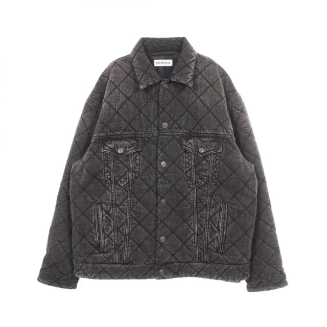 Balenciaga Denim Jacket Quilted Washed Black in Black Denim from The Reluxe, photo 1 of 1