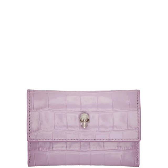 Alexander McQueen Envelope Card Holder Croc, Antic Pink/Silver, image 1 of 1 from Cultstatus