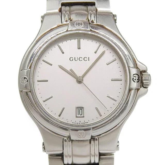 Gucci Stainless Steel Quartz Analog Watch in Silver from The Reluxe, photo 1 of 1