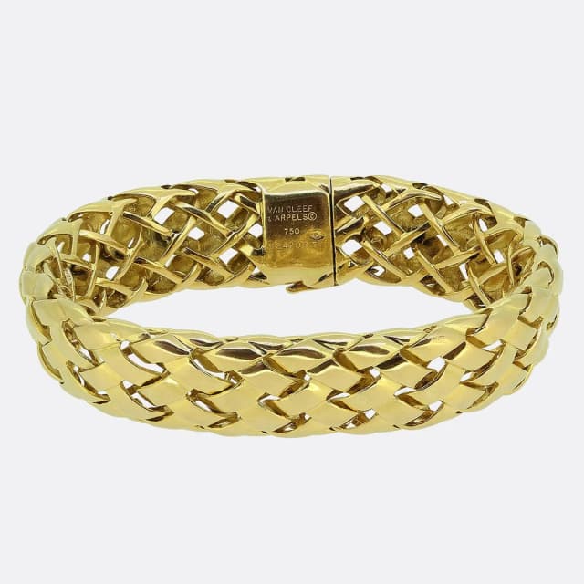 Van Cleef & Arpels Woven Bracelet in Woven leather from The Vintage Jeweller, photo 1 of 1
