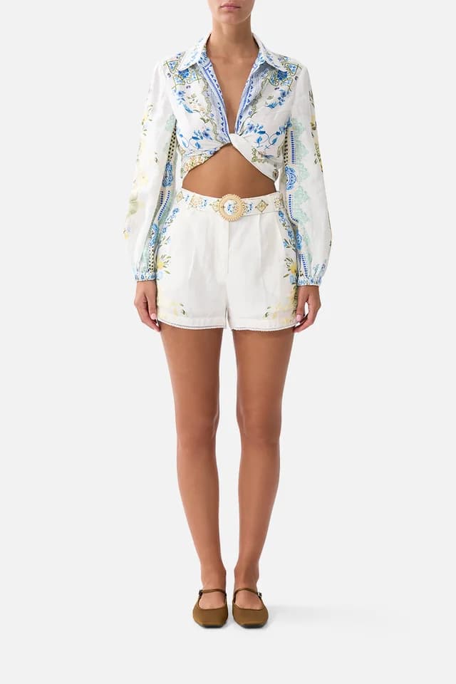 Camilla eBoutique CROPPED WRAP SHIRT MY HOMESPUN HEART, image 1 of 1 from CAMILLA