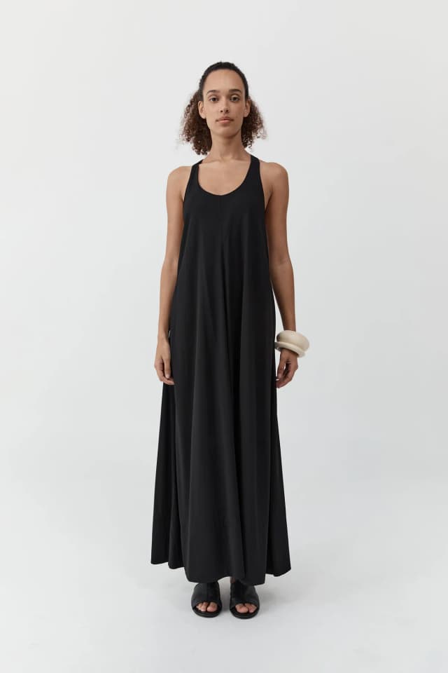 St Agni Fluid Tank Dress - Black, image 1 of 1 from St. Agni