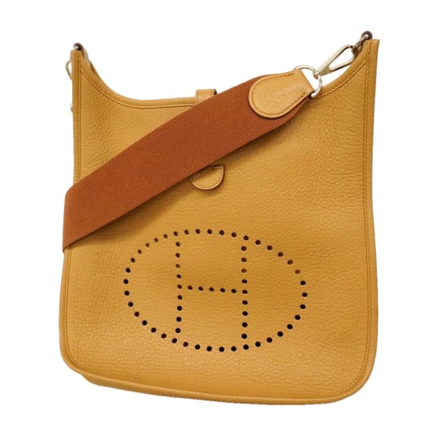 Hermès Shoulder Bag Evelyne Taurillon Clemence Tabac Camel Silver in Brown Clemence leather from The Reluxe, photo 1 of 1