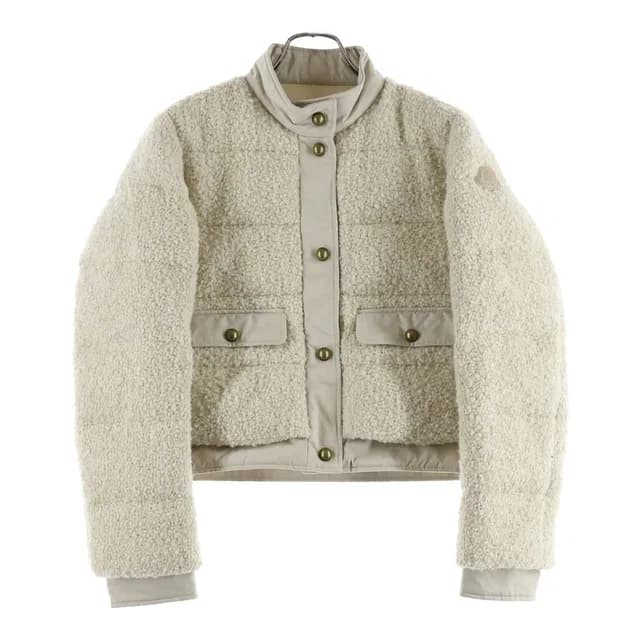 Moncler Brandy Wool Down Jacket Beige in Beige Wool from The Reluxe, photo 1 of 1