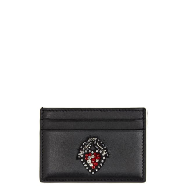 Alexander McQueen Flat Cardholder Heart, Black, image 1 of 1 from Cultstatus