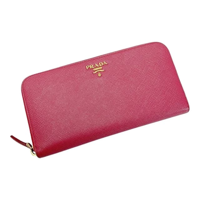 Prada Portafoglio Lampo Gold Zipper 1 Ml506 Pink Wallet Ladies in Pink Leather from The Reluxe, photo 1 of 1