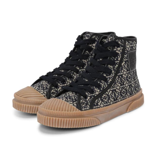 Loewe Anagram Jacquard High Top Sneakers 35 in Navy from Blue Spinach, photo 1 of 1