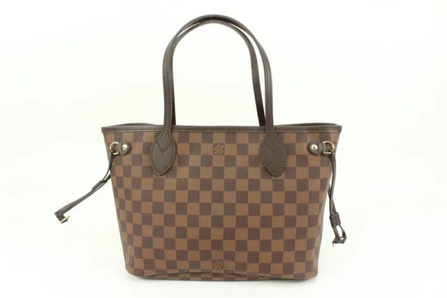 Louis Vuitton Small Damier Ebene Neverfull PM Tote Bag in Brown Canvas from Bagriculture, photo 1 of 1