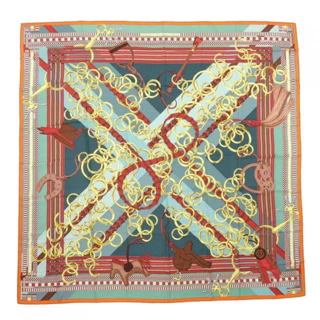 Hermès Brides Et Gray Carre Shawl Scarf in Grey Silk from The Reluxe, photo 1 of 1