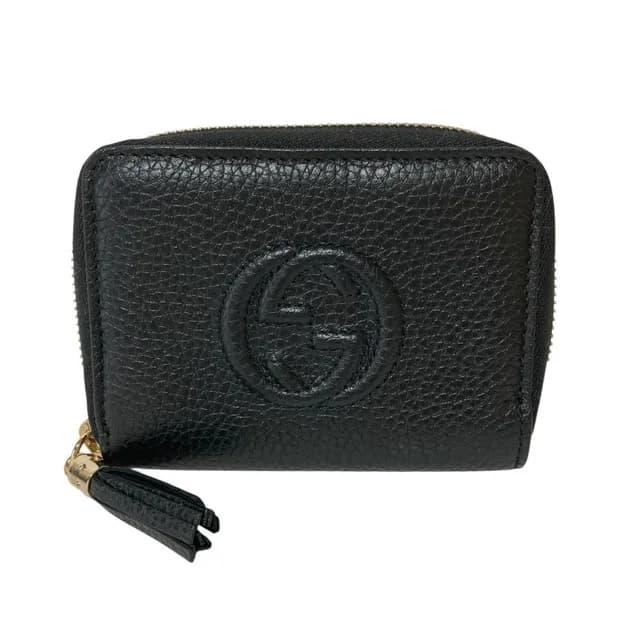 Gucci Soho Interlocking G Leather Coin Purse Black in Black Leather from The Reluxe, photo 1 of 1