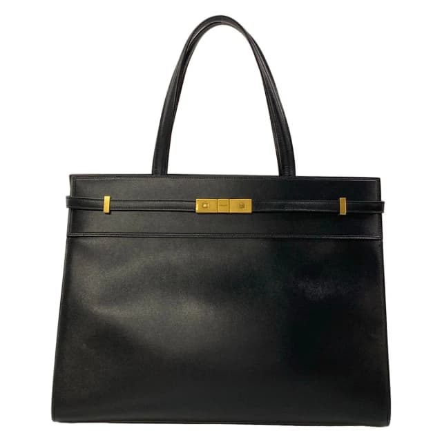 Saint Laurent Tote Bag Manhattan Medium Black Leather in Black Leather from The Reluxe, photo 1 of 1