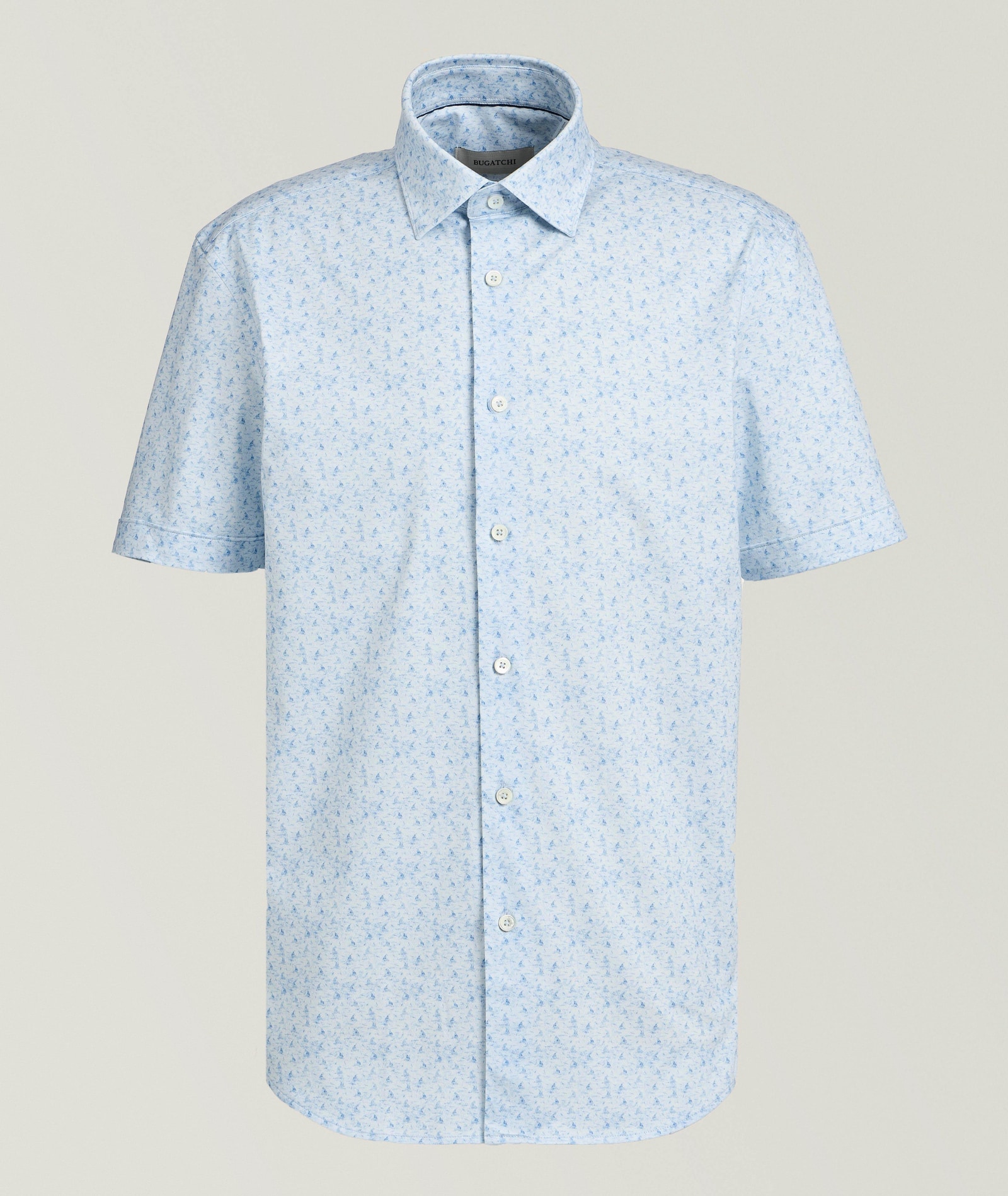 Bugatchi James Sailboat-Print OoohCotton Shirt in Blue Cotton & Cotton Blends, image 1 of 1 from Harry Rosen
